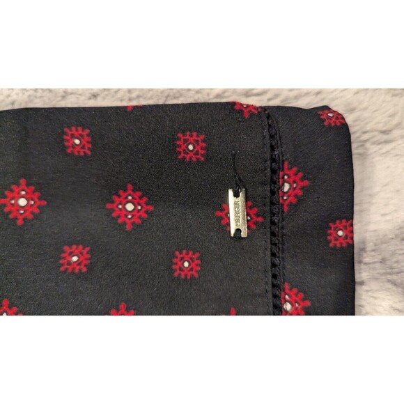 Tommy Hilfiger Women's Sz M Navy with red print career wear casual top preppy - Picture 6 of 6